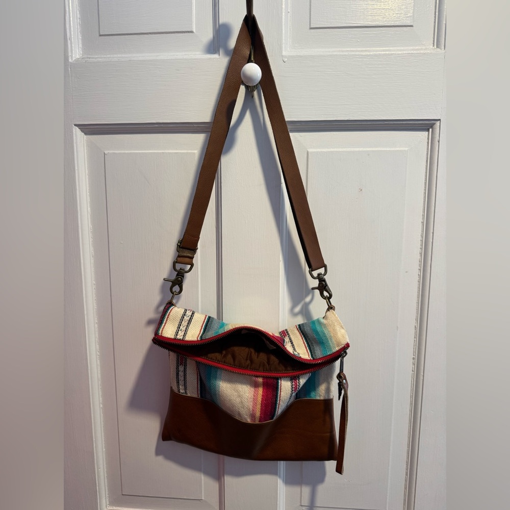 Vaalbara Textile & Leather Crossbody Bag